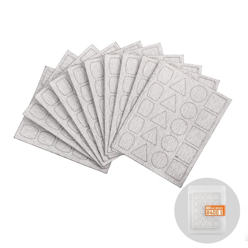 Bucasso Sanderpaper for Pen Sander PLH-1000, PLH-2000, 400 Grits 10pcs with Each 20 Pads - Image 1
